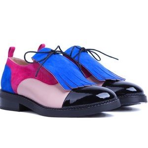 INCH2 Fringed Color Oxfords Sz 38UK 8US